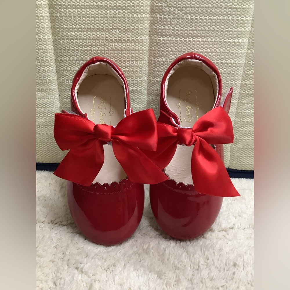MG baby, Toddler kids red party shoes, size 26